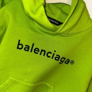 Kids Balenciaga Lime Green Hoodie